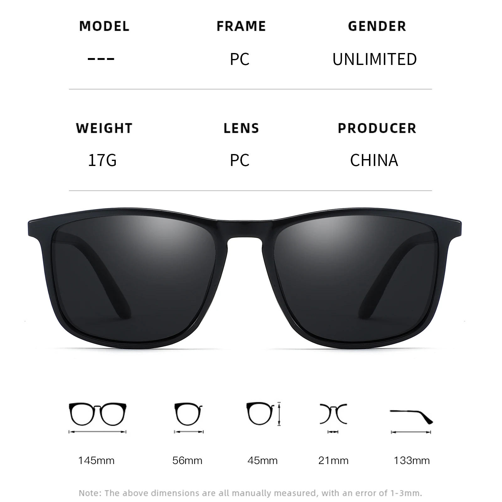 Fashion Square Polarized Cycling Sunglasses Men Women Driving Fishing Luxury Brand Designer Sun Glasses Eyewear UV400