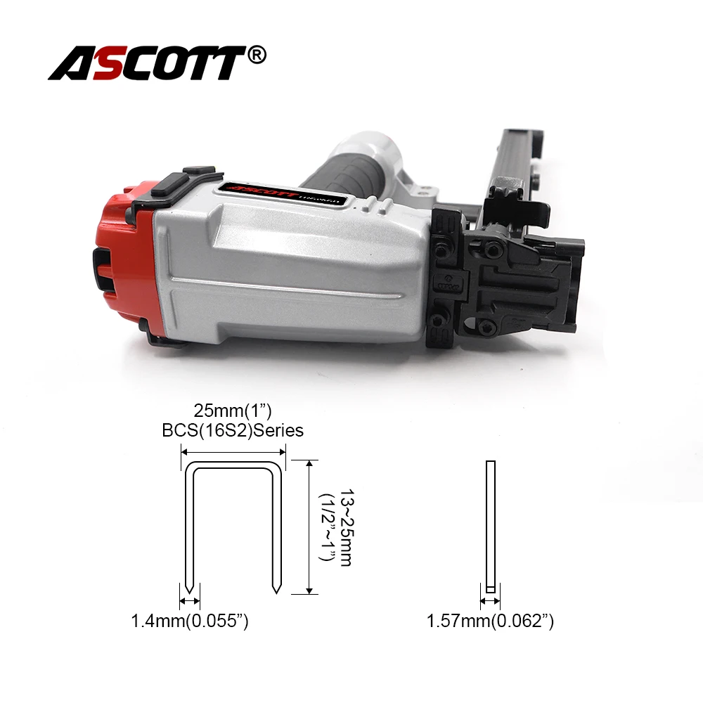 Pneumatic Code Nail Gun TRS25S U-Shaped Stapler Gun for Siding Board Wood Working Furniture Sheating Tool Air Pneumatic Nail Gun