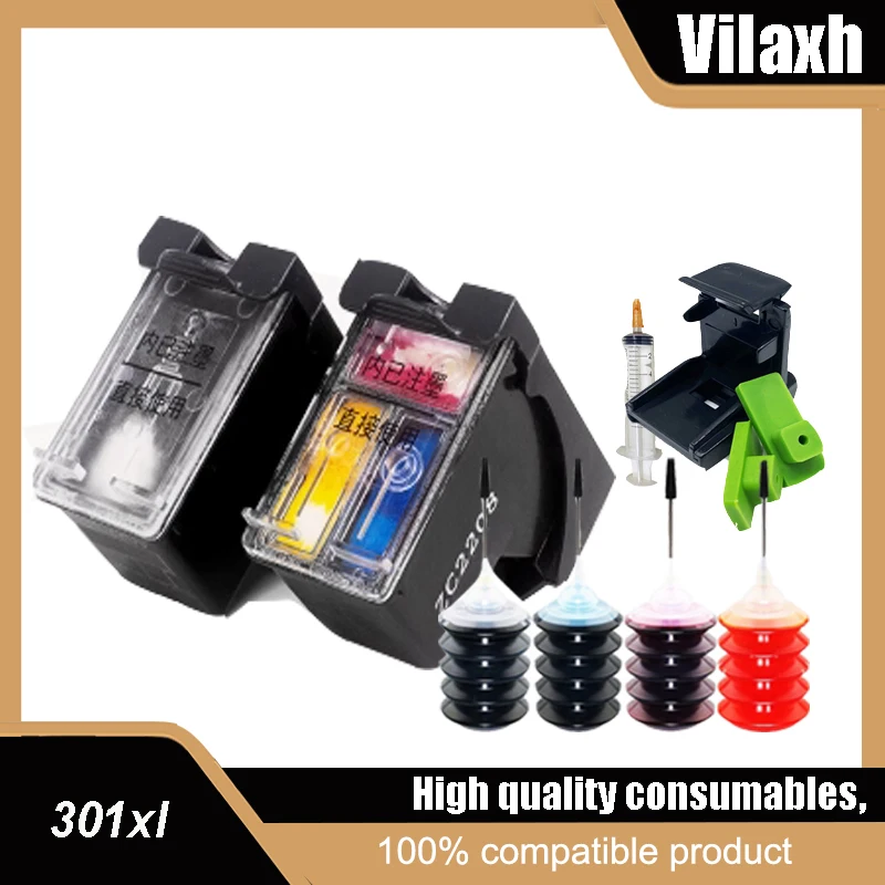 

301 ink cartridge replacement for hp ink 301xl high yield printer cartridge work with Deskjet 1010 2050 Officejet 4630 Envy4500