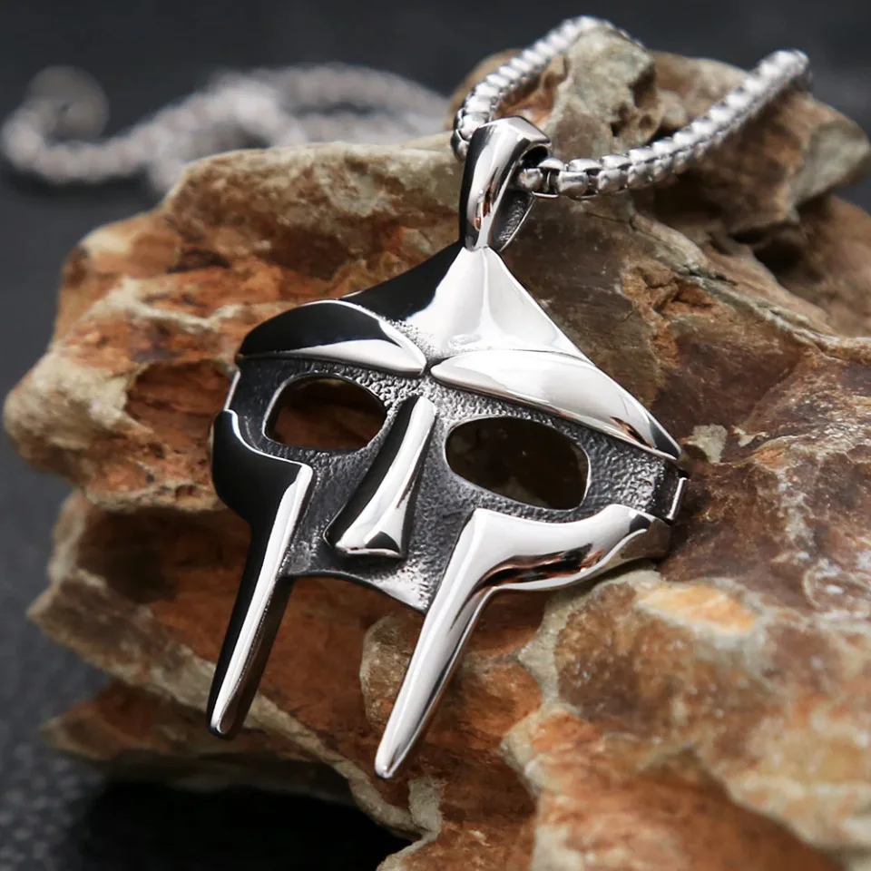 

New Vintage Mf Doom Mask Pendant Necklace For Men Women Stainless Steel Punk Fashion Egyptian Amulet Jewelry Gifts Dropshipping