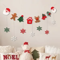 Christmas party background flag pendant cartoon cute snowflake decoration 1 set 1 piece.
