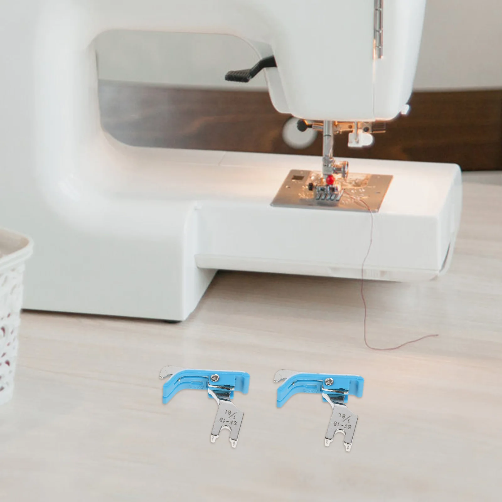 

10 шт. промышленных прижимных лапок для швейных машин с направляющей кромкой и встроенным резаком, узкая правая лапка для одноигольных швейных машин, аксессуары для шитья