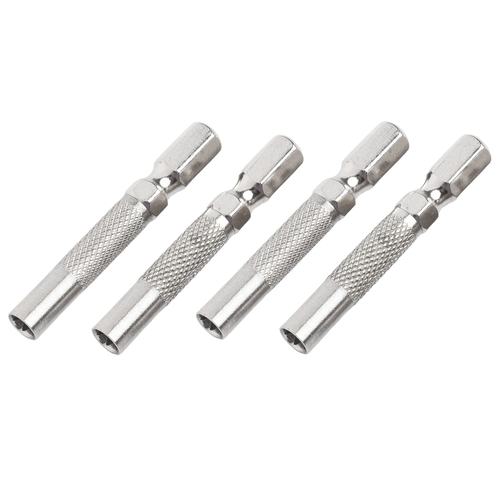 4 Stück Sechskantschaft 6,35 mm 1/4 Zoll Sechskant-Einsatzbit-Adapter auf 4 mm Elektroschrauber-Stecknusshalter Bit-Adapter Magnethalter – Detail 8
