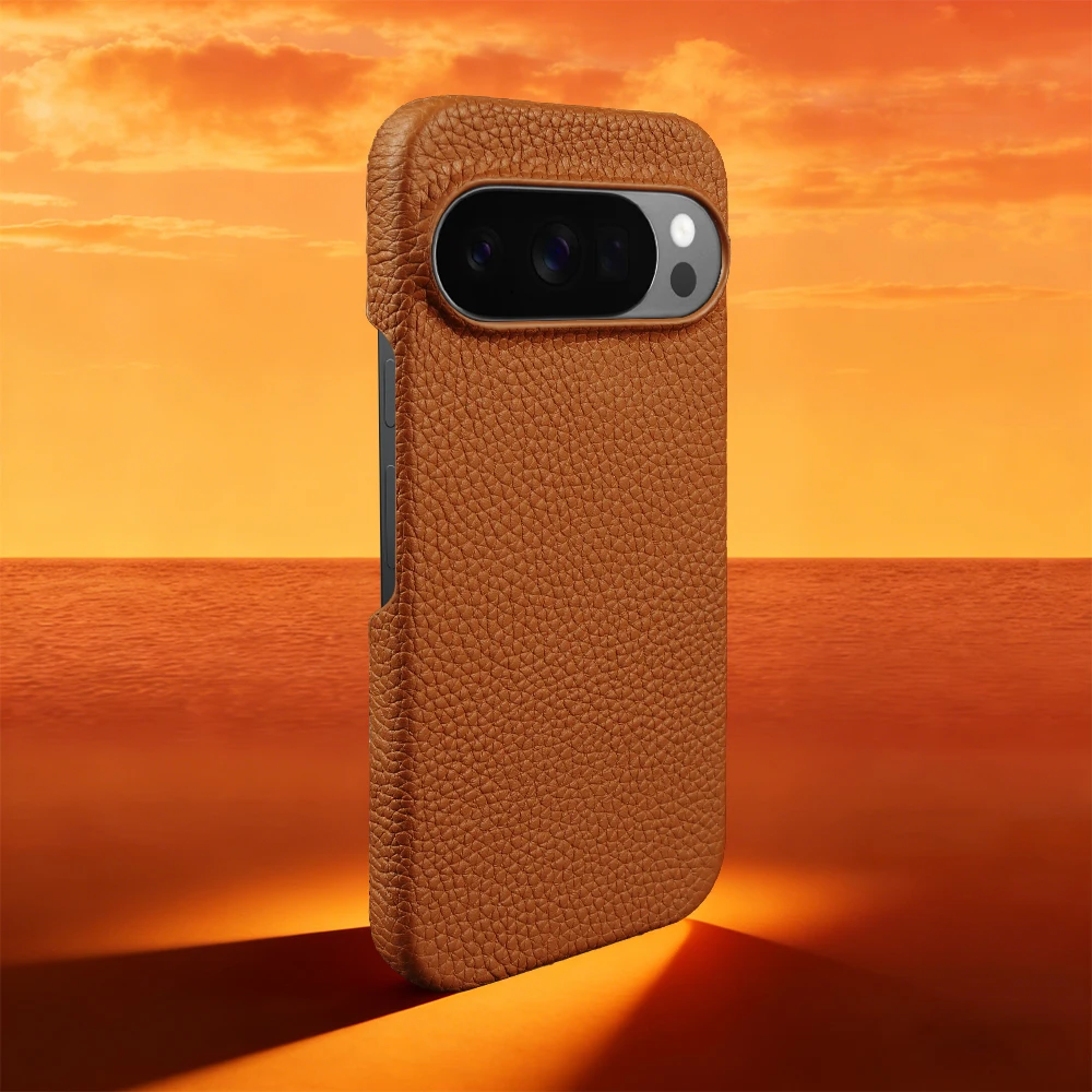 

Luxury Genuine Leather Shockproof Phone Case for Google Pixel 10 9 Pro XL 8 8A 7 7A 6 6A Pro Vintage Retro Matte Back Cover Capa