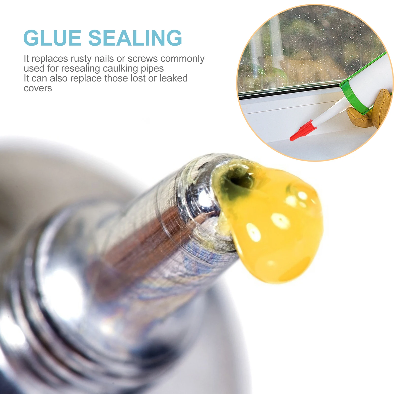 

20pcs Red Hat Caulk Nozzles Screw Tips Durable Reusable Glue Sealant Mastic Caulking Nozzle Caps Prevent Leak Clean Jobs