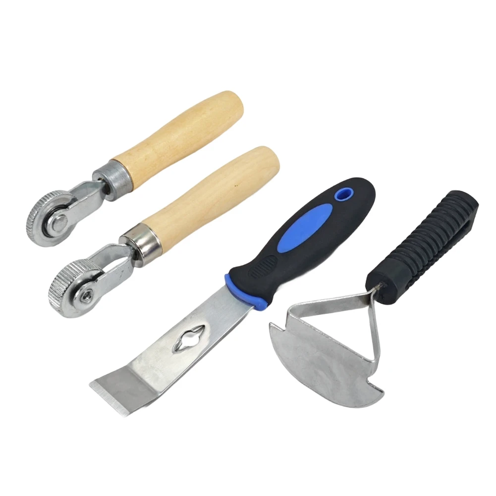 

Tire Repair Kit with Buffing Wheel and Roller 4 Tools for Preparing Tire Surfaces and Assisting in Secure Patch Repairs