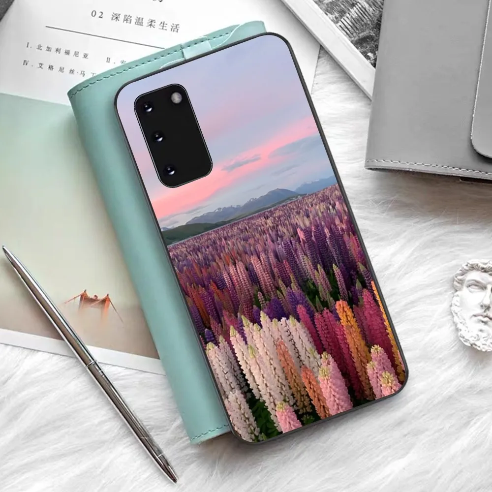 Lavender Purple Phone Case For Samsung S 9 10 20 21 22 23 30 23plus lite Ultra FE S10lite Fundas