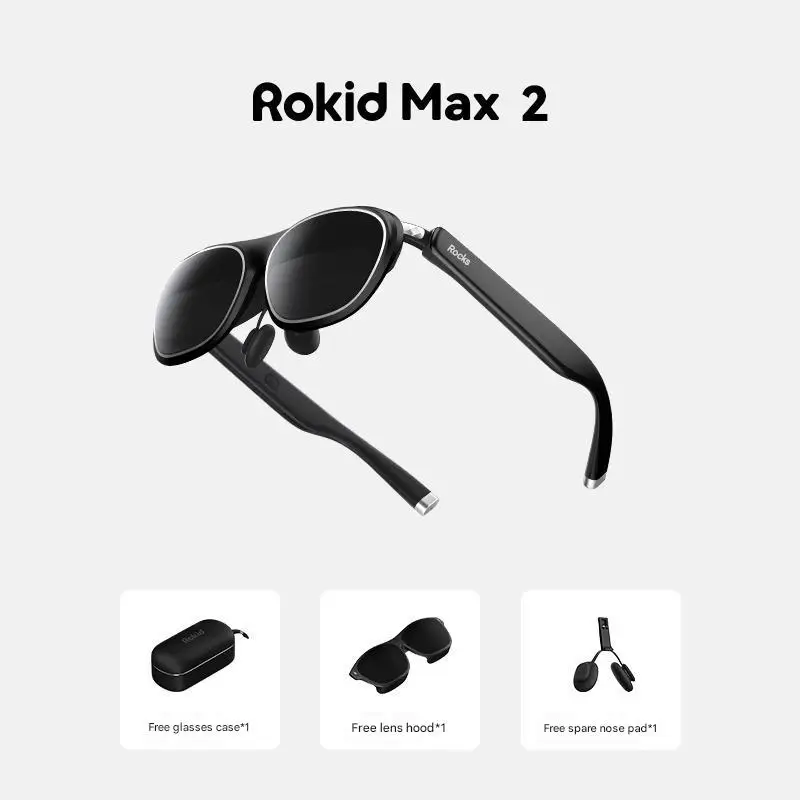 Rokid Max2 AR Lite Smart Glasses Portable HD Office Game Giant Screen Viewing Real-time Translation 3Dof AI Glasses