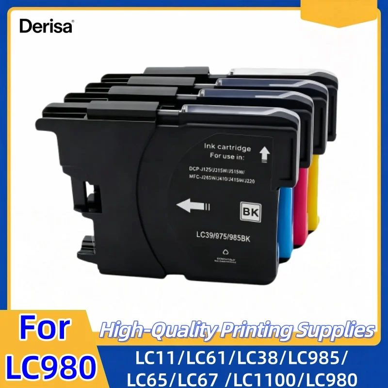 LC11 LC61 LC38 LC985 LC65 LC67 LC1100 LC980 Compatible Ink Cartridge for Brother DCP-J140W MFC-J265W J410 J415W J220 DCP-165C