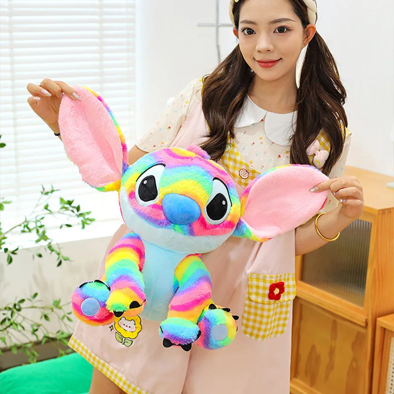 30-50cm disney lilo & ponto brinquedos de pelúcia kawaii anime dos desenhos animados plushie bonecas arco-íris ponto travesseiros presente aniversário das crianças
