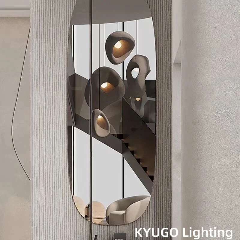 Lampade a sospensione Wabi Sabi Villa Scale Caffè Soffitto a LED Ristorante Negozio Loft Art Tavolo da pranzo Bar Lampada a sospensione Apparecchio Lustro