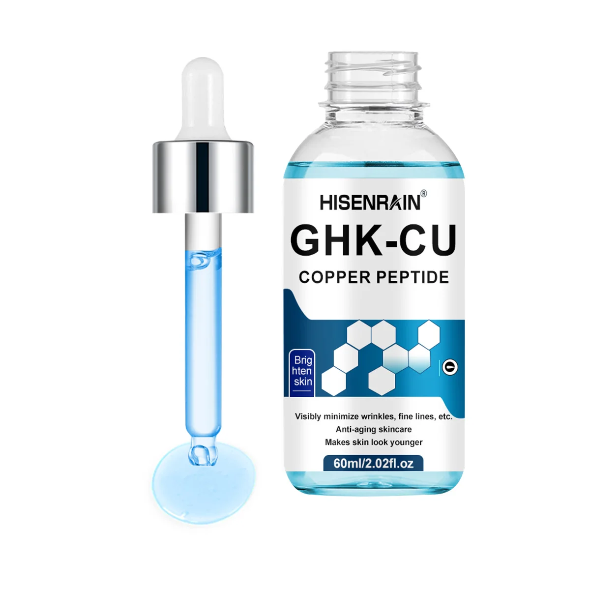HISENRAIN GHK-CU Anti-Aging Gesichtsserum - Kupferpeptid Verjüngungsessenz für Straffung, Faltenreduktion & Hautregeneration. – Detail 12