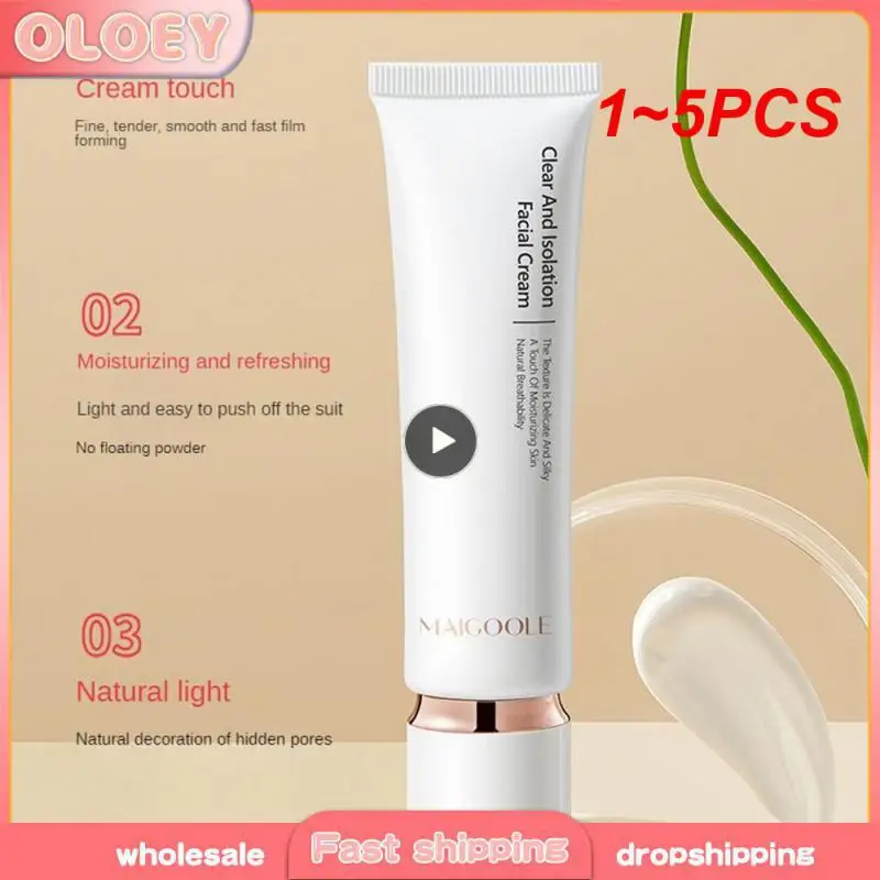 1~5PCS Shrink Pores Isolation Cozy Safe Moisturizing Makeup Cream Revitalization Remove Acne Scars Concealer Facial Care