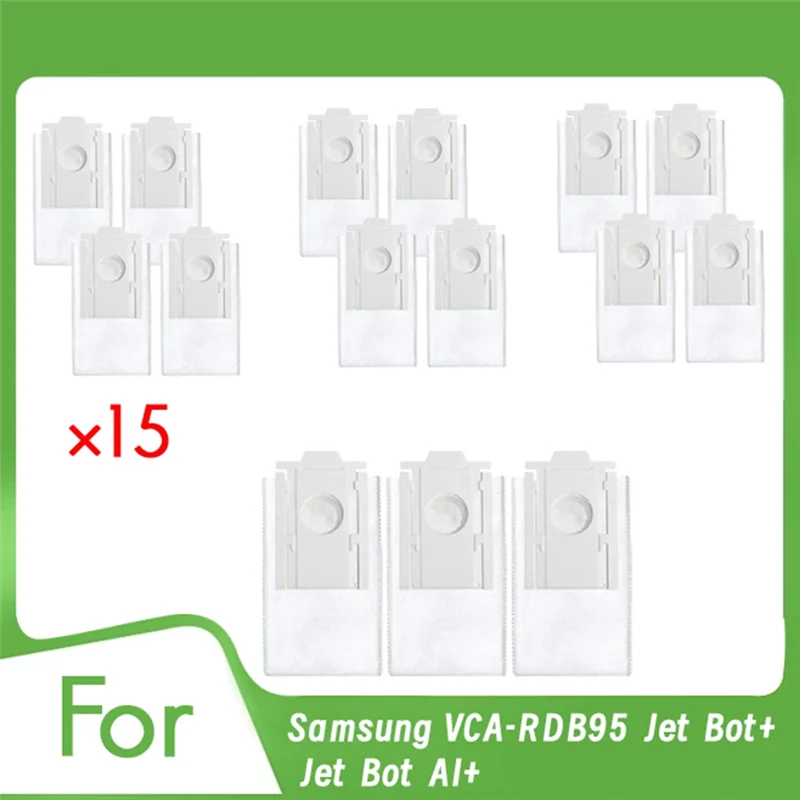 BAAO-For VCA-RDB95 Jet Bot + Jet Bot AI + كيس غبار 15 قطعة جهاز آلي لتنظيف الأتربة ذاتي التفريغ