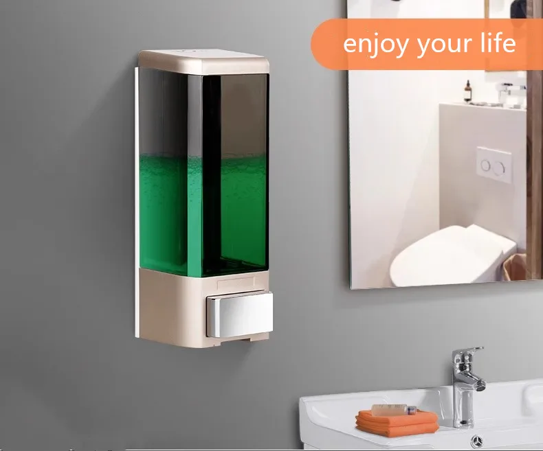 موزع صابون الحمام شامبو سائل للاستحمام 500 مل موزع صابون دش الحمام المثبت على الحائط، منتجات الفنادق #3