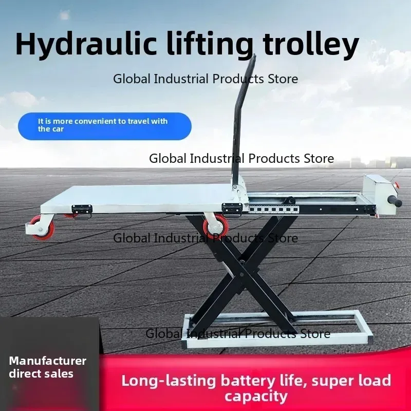 Electric Hydraulic LiFT Flat Trolley Scissor Type Truck Loading And Unloading Platform Cart for Business And Industry