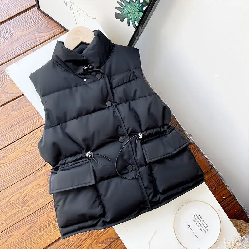 

Fashion Baby Girl Boy Thick Vest Coat Sleeveless Spring Autumn Winter Cotton Padded Waistcoat Jacket Warm Child Clothes 2-14Y