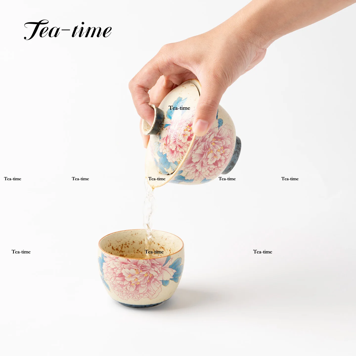 Hand-Painted Red Peony Tea Cup Chinese Cups Tea Bowl Teacups Ceramic Teacup Porcelain Pair Drinking Luxury Goods Mate Jian Zhan view 6