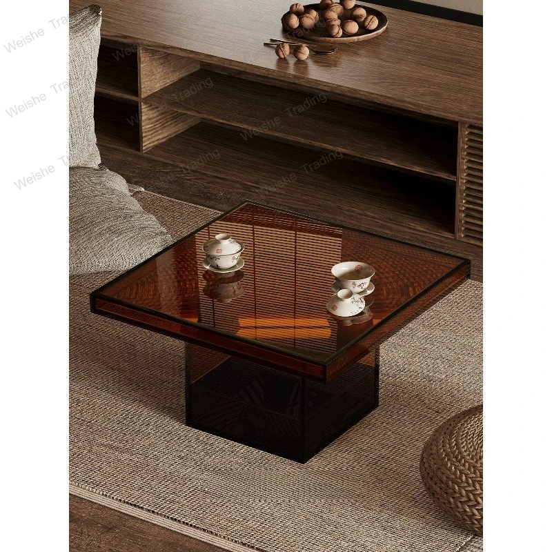 Second-hand style coffee table, living room, light luxury, high-end tea table, dining table, dual-purpose small apartment