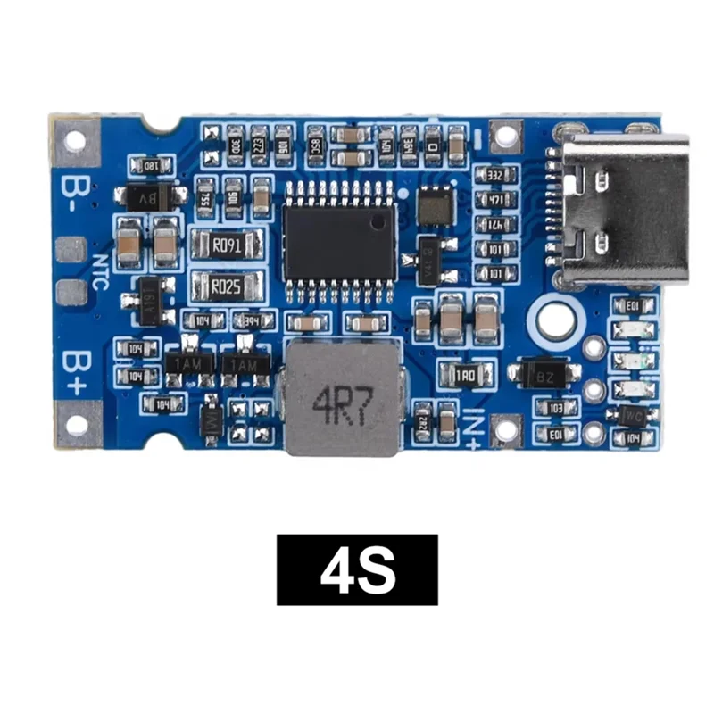 75STO-USB 2S 3S 4S Type-C BMS 리튬 배터리 충전 모듈 4.5V-15V 18W 2A QC 고속 충전 및 온도 보호 지원