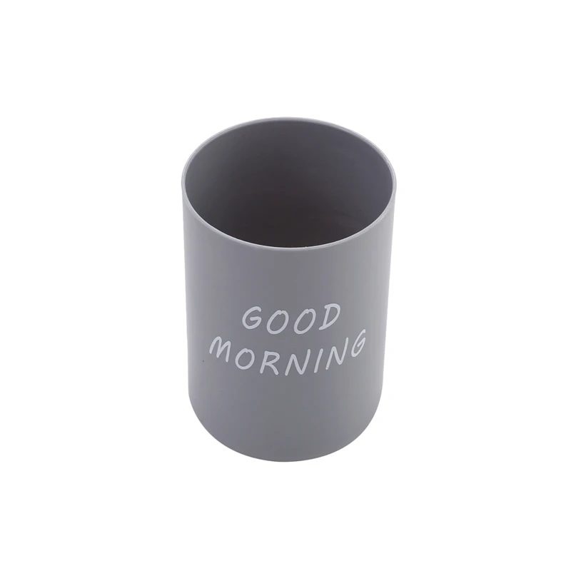 Bathroom Tumblers Portable Couple Toothbrush Washing Mouth Cup Good Morning Plastic Home Hotel Tooth Brush Holder Drinkware Cup