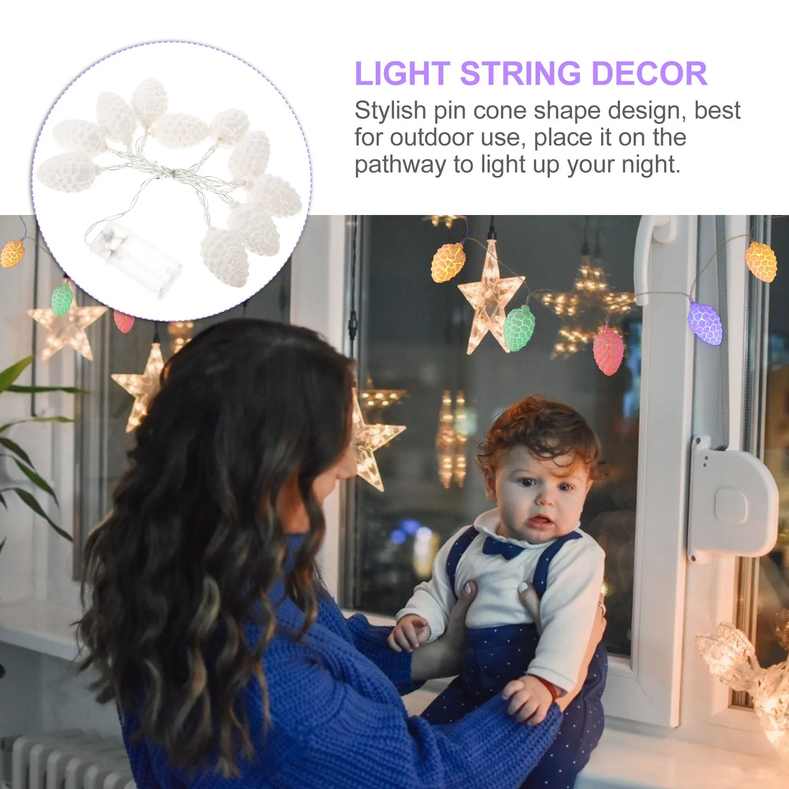 1 セット松ぼっくり LED ストリングライト抗雨抗高温庭庭ライト装飾パーティーランプストリングパーティー雰囲気ランプ