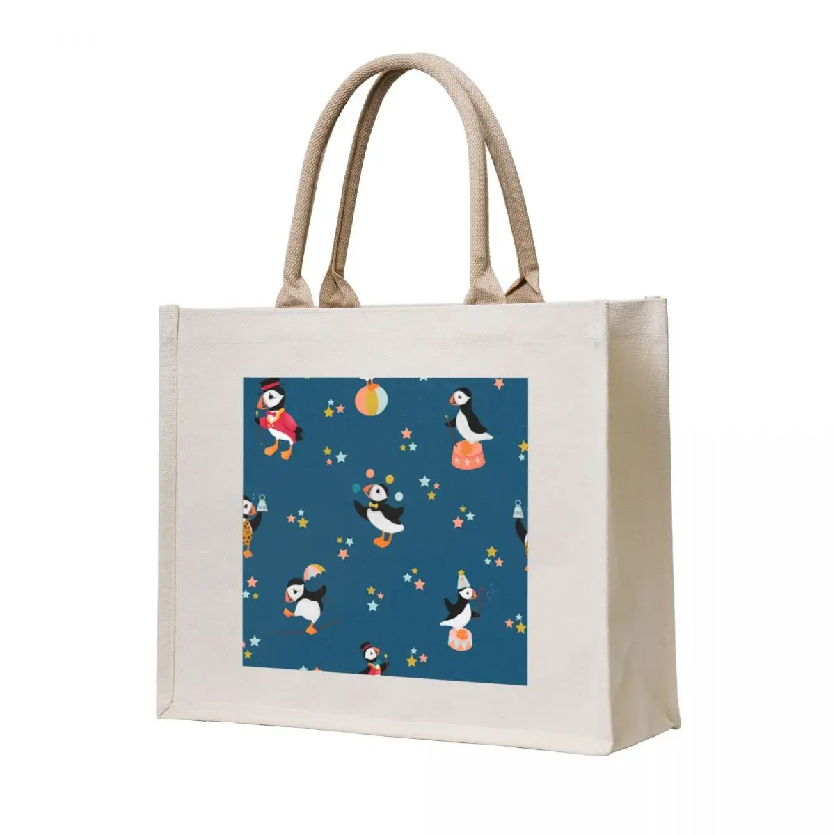 

A Circus of Puffins Tote Bag hand bags university shopper bag Custom bag handbag