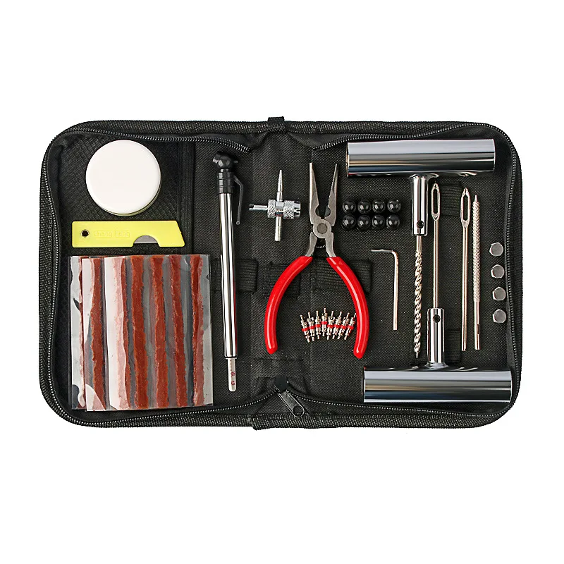 Tire Repair Kit 46pcs Tire Plug Kit Universal Tire Repair Tools Flat Tire Puncture Repair for Car Motorcycle Truck SUV RV ATV