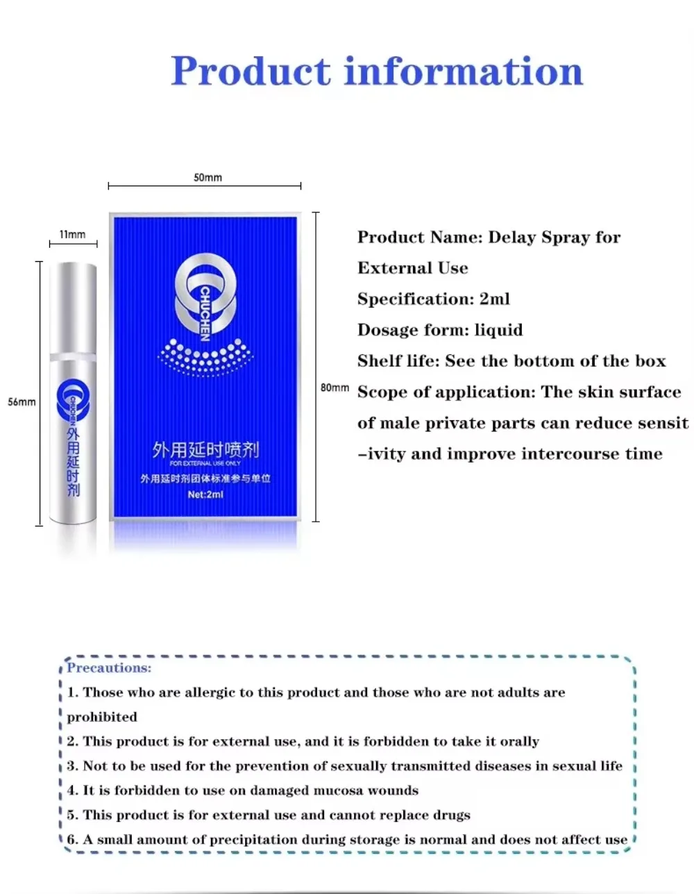 Male Delay Spray Powerful Sex Delay Product for Men Penis Enlargement Prevent Premature Ejaculation Prolong 60 Minute