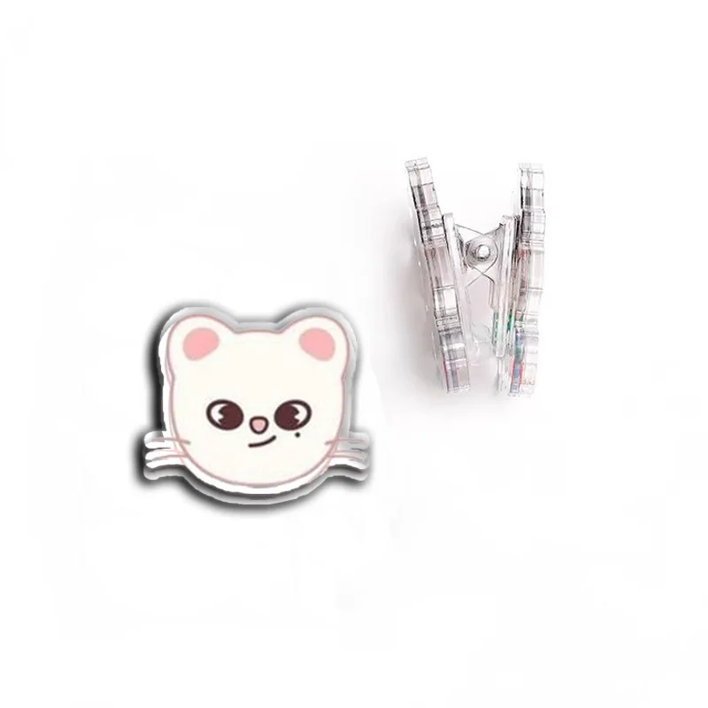 2025 Latest SKZOO Acrylic PP Clip Creative Cartoon Anime Star Cartoon Stationery Clip