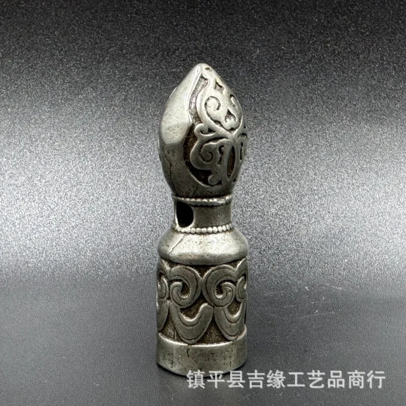 Vintage Tibetan Nepalese Iron Ten-Phase Seal Buddha Pendant Necklace Accessory