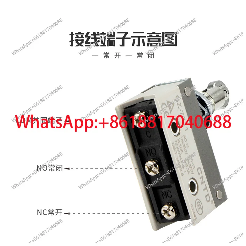 CNTD Changde Electric Micro Switch CZ-7121 Limit Stroke Switch Water Resistant Self-Reset Long Handle with Roller