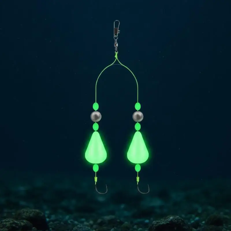 Keine Schwimmanpassung, Anti-Boden-Angelhaken, leuchten im Dunkeln, doppeltes Design, hoher Auftrieb, perfekt für Anfänger-Angler. – Detail 6