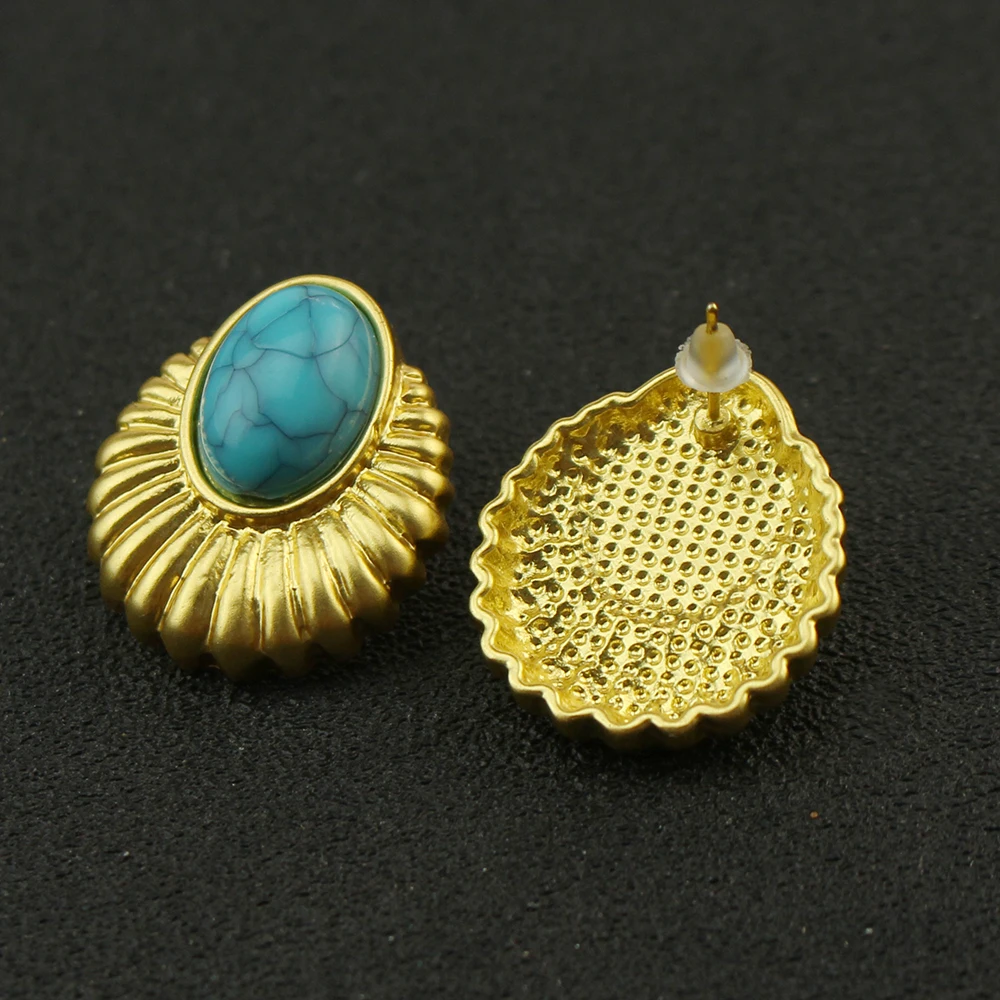 Blue Fritillary Earrings for Women Retro Personality Stud Earring Light Luxury High-end Wedding Party Jewelry Gifts