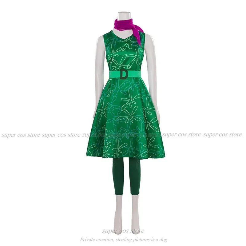 CyCartoon Insides Out платье костюм женское платье униформа Disgust Joy косплей костюм Хэллоуин карнавал ролевые игры полный комплект для взрослых