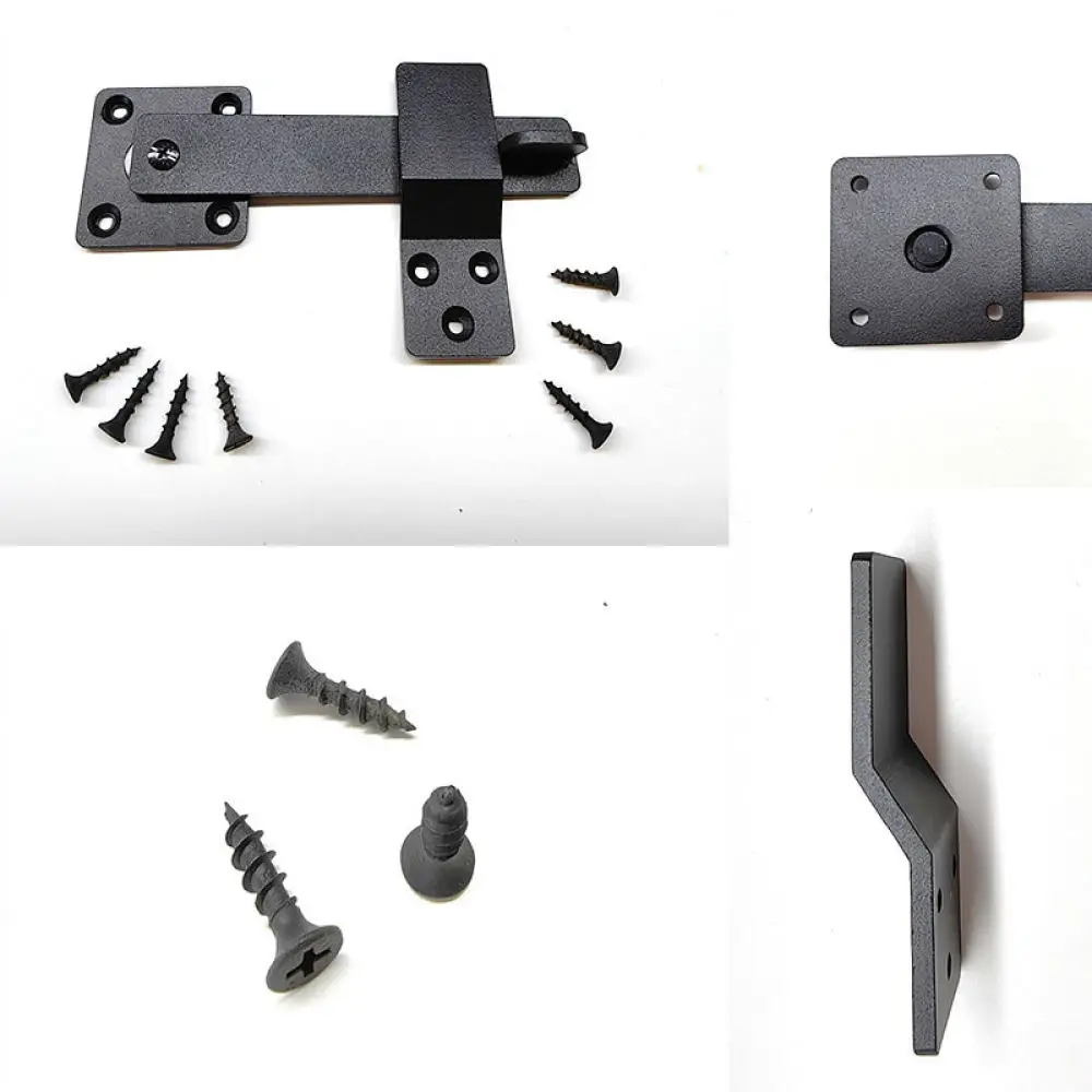 Durable Gate Hardware Hinge Latch Set For Garden Fence Door Carbon Steel Fittings For Wood Iron PVC Gate Security