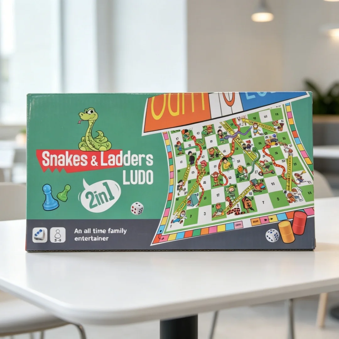 Juego de mesa 2 en 1: Escalera y Serpiente y Ajedrez Volador, Juego de Mesa Portátil para Reuniones Familiares, Juguete Educativo Temprano para Niños, Juego Interactivo Multijugador, Esencial para Fiestas, Apto para Todas las Edades, Set de Juego de Mesa 