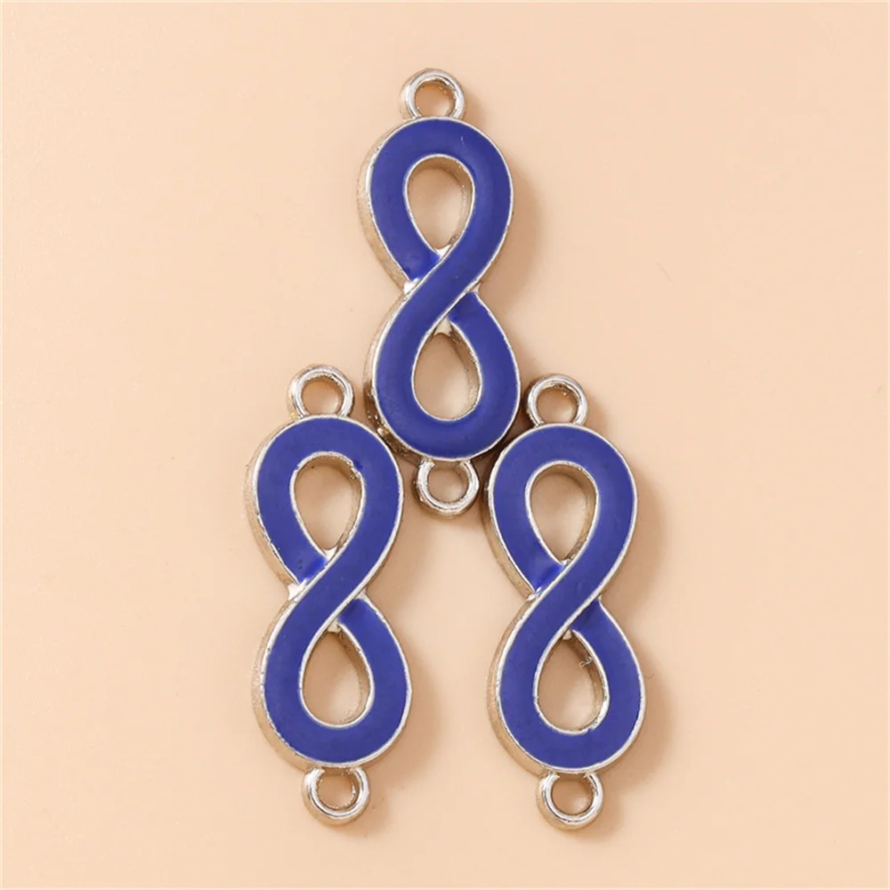 Leslie 20 Stück 10x27mm Emaille Bunte Unendlichkeitssymbol-Anhänger für Schmuckherstellung DIY Unendlichkeits-Anhänger Armband Halskette Zubehör – Detail 15