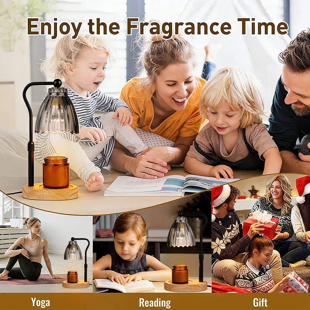 Candle Warmer Lamp with Timer Dimmable Wax Warmer Lamp Modern Candle Heater Lamp for Birthday House Warming Day Gifts Home Decor view 2