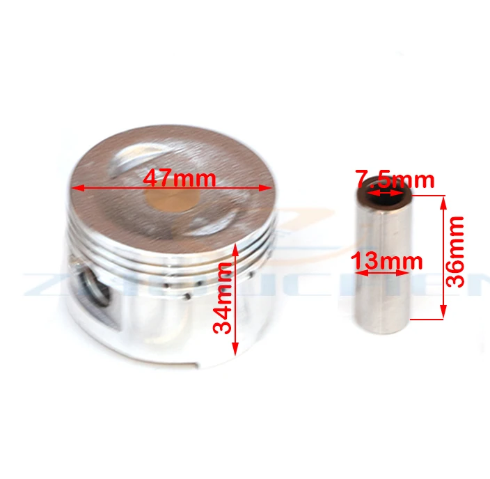 Motorrad 47mm Kolben 13mm Stift ring Dichtung ssatz für GY6-80 gy6 80 80cc 139qma 139qmb Motor Ersatzteile