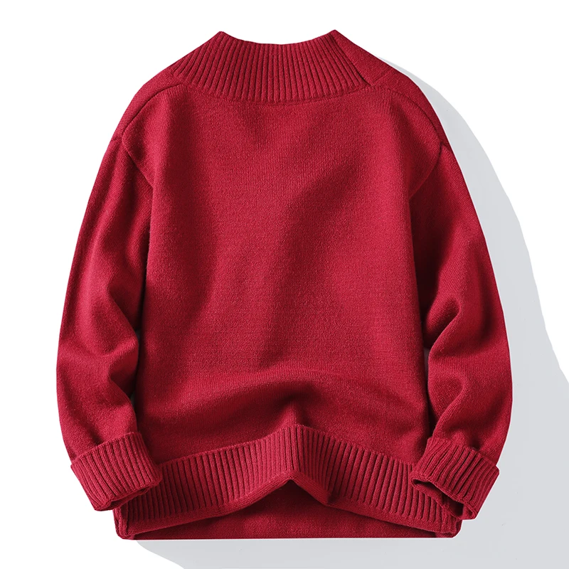 2025 autunno e inverno nuovi uomini di alta qualità alla moda creativo addensato lavorato a maglia girocollo maglione base maglione pullover