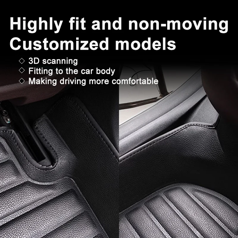 LHD Car Mats Leather For MG ZS ZS11 ZX ZST VS 2018~2024 Custom Foot Parts Pad Leather Panel Liner Carpet Rug Interior Accessorie