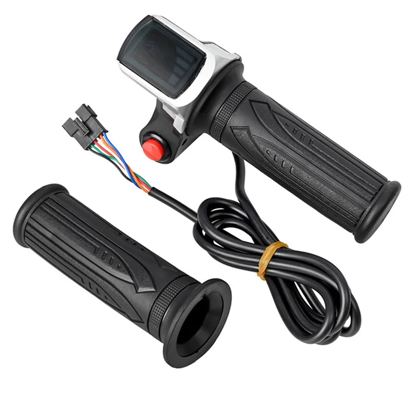 

Dependable-Scooter Throttle Handle Electric Bike Throttle With LCD Display Handle Throttle For 36V Twist Throttle Scooter E-Bike