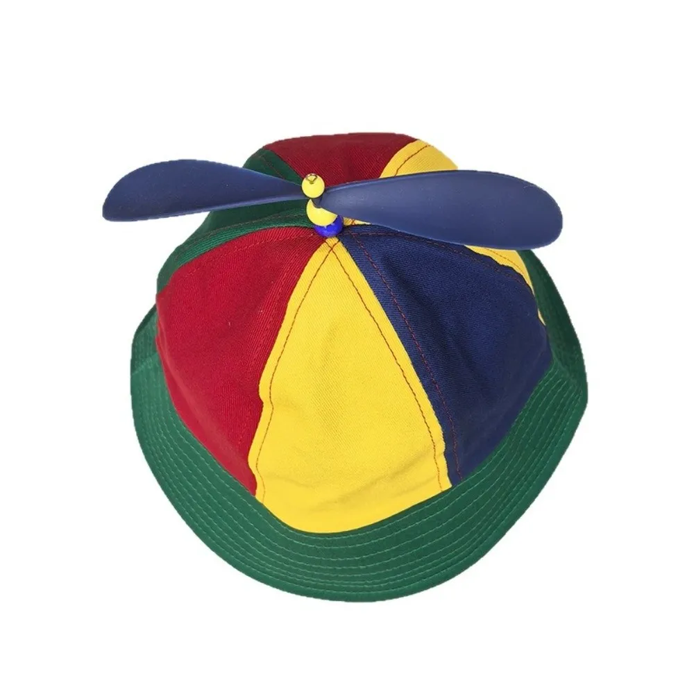 

Rainbow Windmill Propeller Bucket Hat Wide Brim Sun Protection Fishermen Cap Comfortable Breathable Summer Beach Cap Unisex