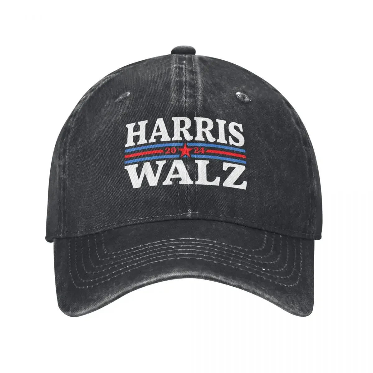 Vintage Harris Walz 2024 Election Baseball Cap Men Women Distressed Denim Snapback Cap Kamala Harris Tim Waltz Outdoor Caps Hat