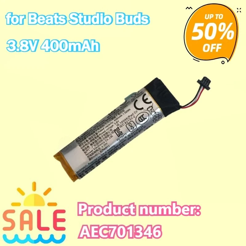 

New High-quality 3.8V 400mAh For AEC701346 Headset Charging Case Box Battery for Beats Studio Buds