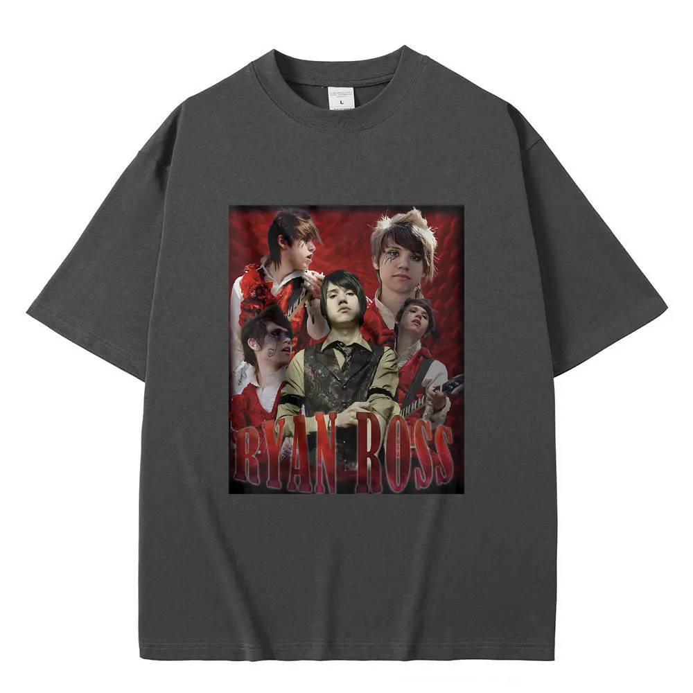 Ryan Ross Graphic Print Tshirt uomo Gothic Rock oversize manica corta moda maschile t-shirt uomo donna Casual t-shirt in puro cotone