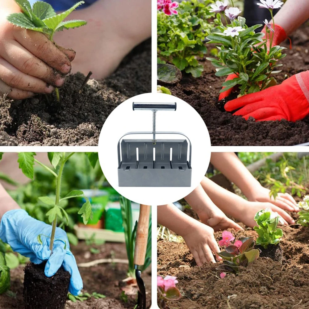 Heavy Duty Soil Blocker Tool Kit Create Uniform Blocks For Indoor Outdoor Gardening Plants Care Tools