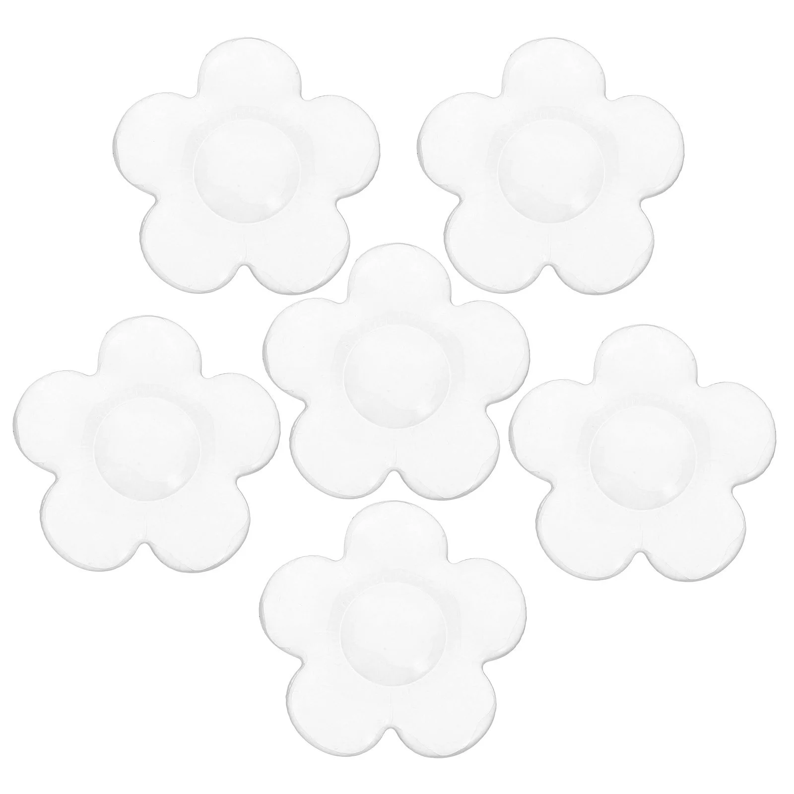 6 個の透明なシリコンドアバンパー自己粘着式アンチスラムパッド家庭用家具壁プロテクタードアノブ衝撃吸収