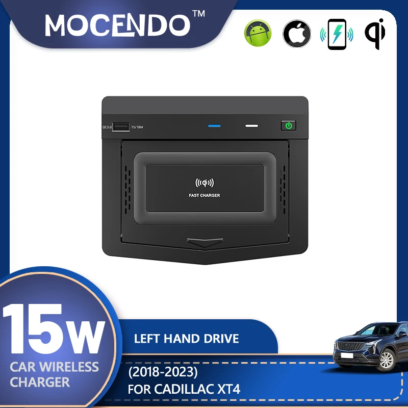 

Car wireless charger 15w fast charging plate phone charger for Cadillac XT4 2018-2023 Interior Accessories Car Electronics